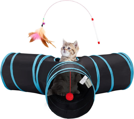 Interactive 3-Way Cat Tunnel by Tempcore