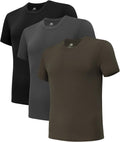 Men's Bamboo Rayon Moisture-Wicking Crewneck Undershirt 3 or 5 Pack