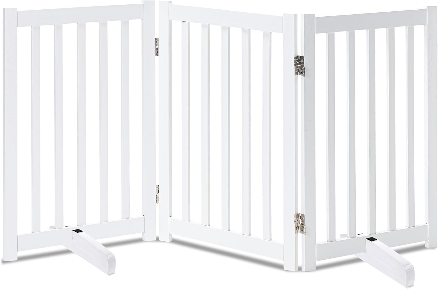 LZRS Solid Hardwood Freestanding Pet Gate for Indoor Use
