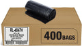 45 Gallon Trash Bags 1.2 Mil Black Coreless Rolls - Bulk Pack of 400