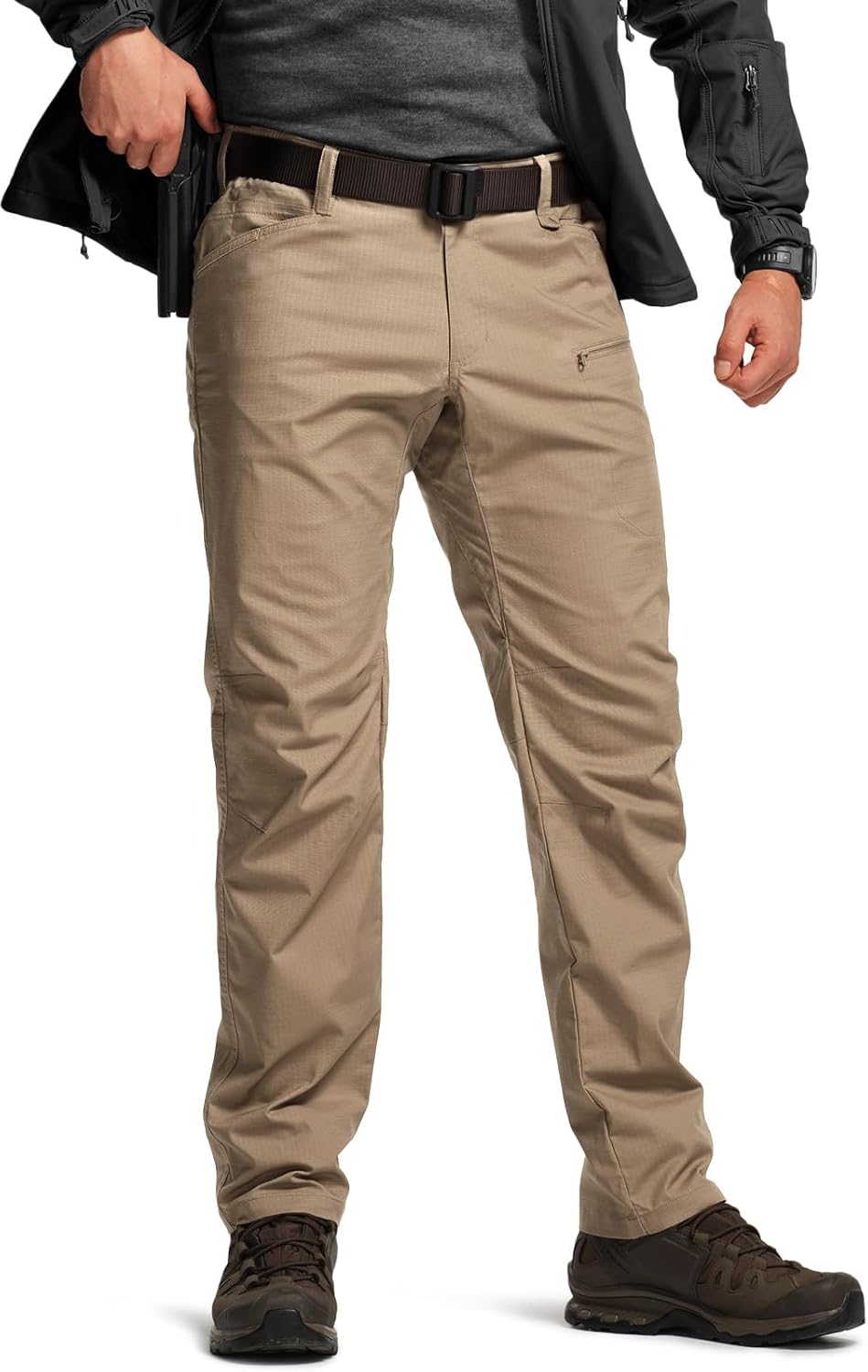 CQR Men's Flex Stretch Tactical Pants for Outdoor Activities