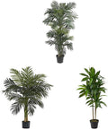 Nearly Natural Golden Cane Palm and Dracaena Duo - Lifelike Tropical
