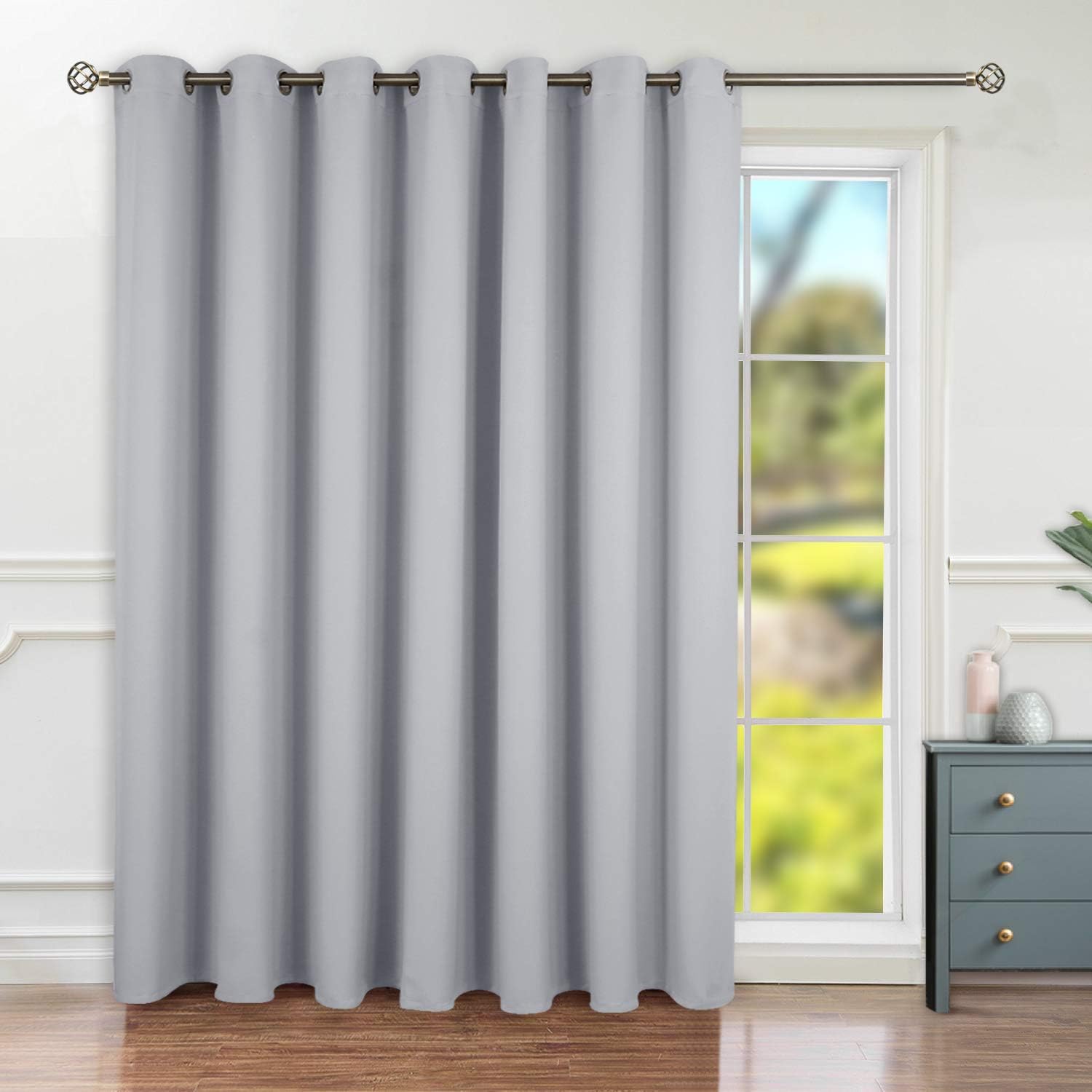 BGment Fashion Sliding Door Curtain for Room Darkening Needs