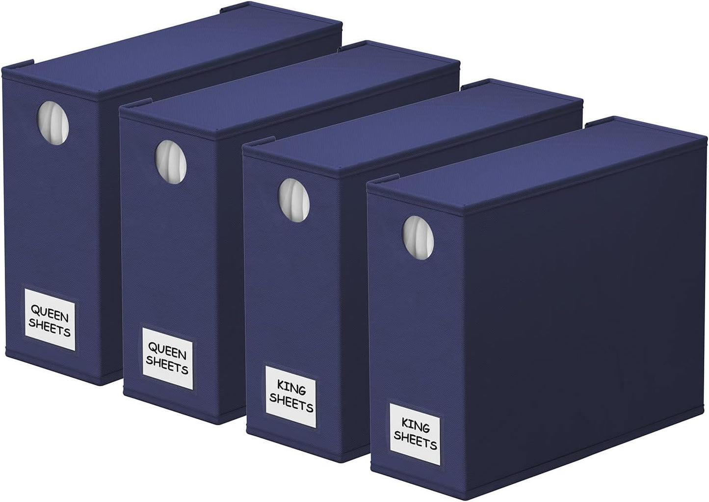 SpaceAid Bed Sheet Organizers 4 Pack for Linen Closet Storage
