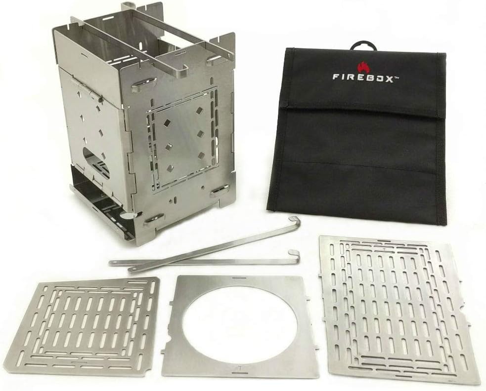 Portable Stainless Steel Camp Stove - Wood/Bio Fuel - Collapsible/Folding - Gen 2 5in