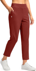 Women's 7/8 Ankle Golf Pants Petite - Stretchy Travel & Work