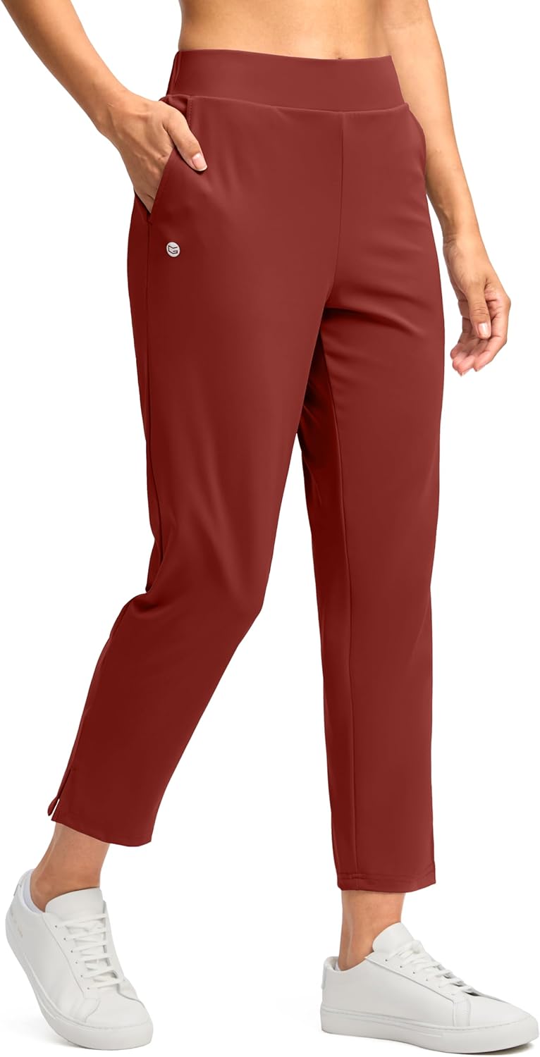 G Gradual Women's 7/8 Golf Pants with Pockets for Comfort