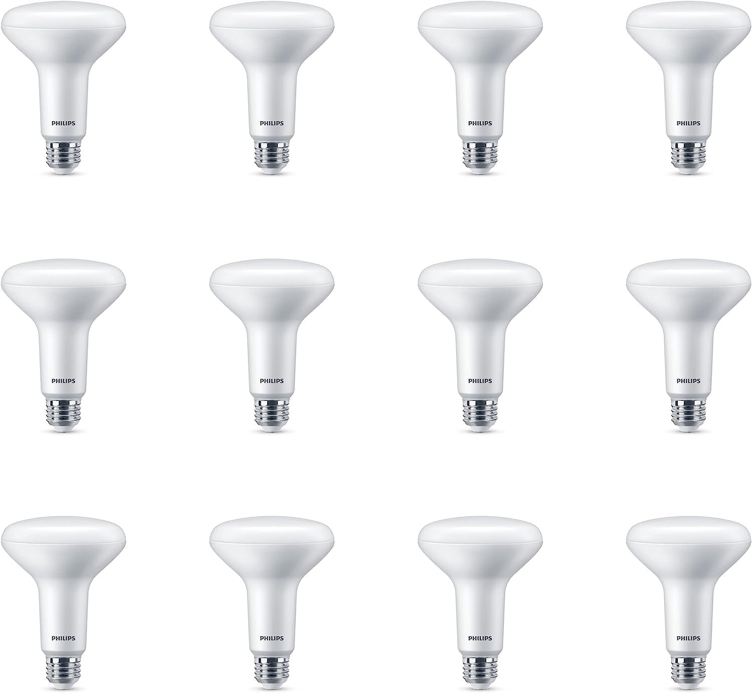 PHILIPS LED 65W BR30 12-Pack Soft White Light Bulbs for Home