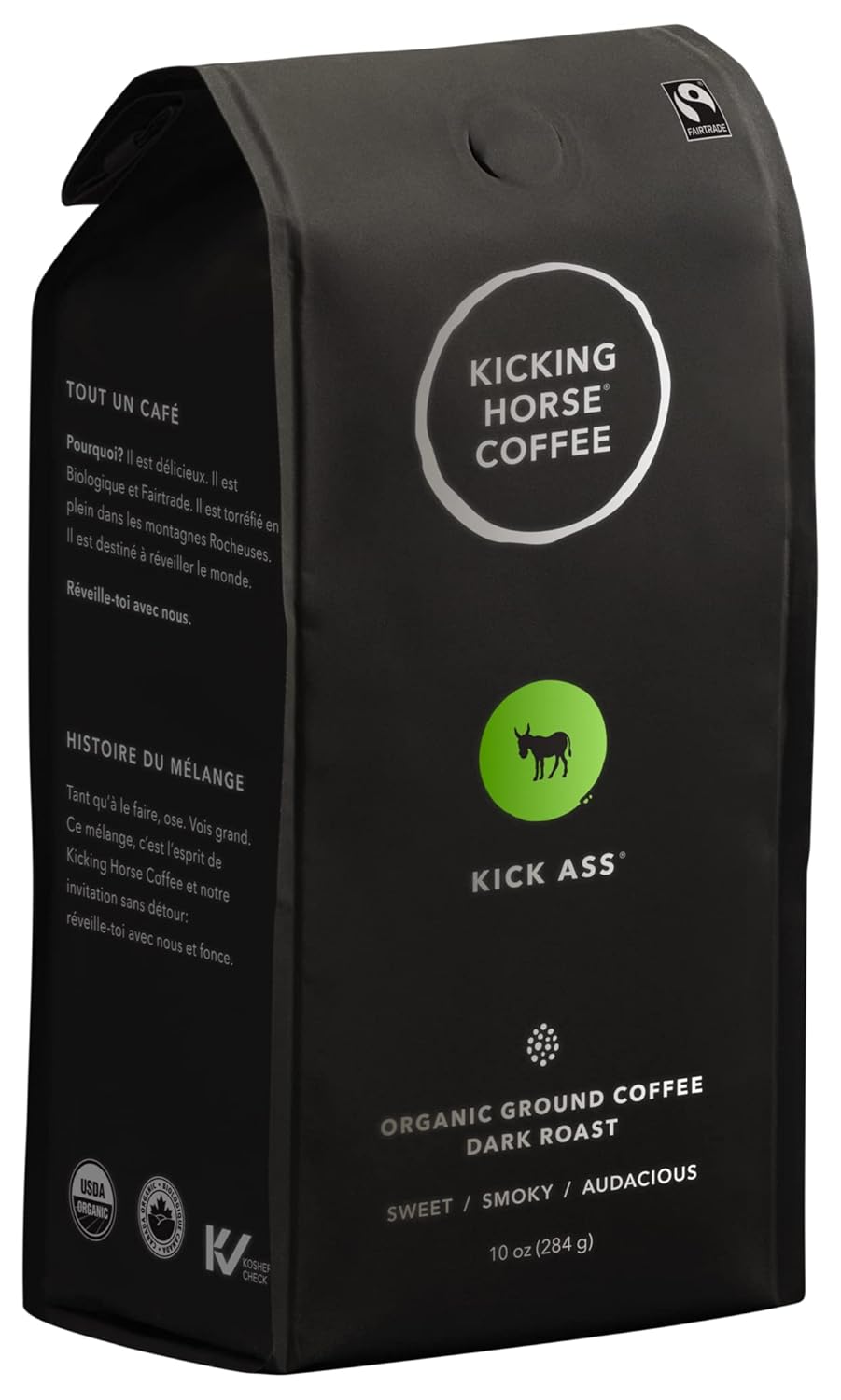 Organic Dark Roast Coffee - Kick Ass 10 Oz