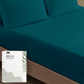 Egyptian Cotton King Fitted Sheet Teal - 600 TC, 16in Deep Pocket