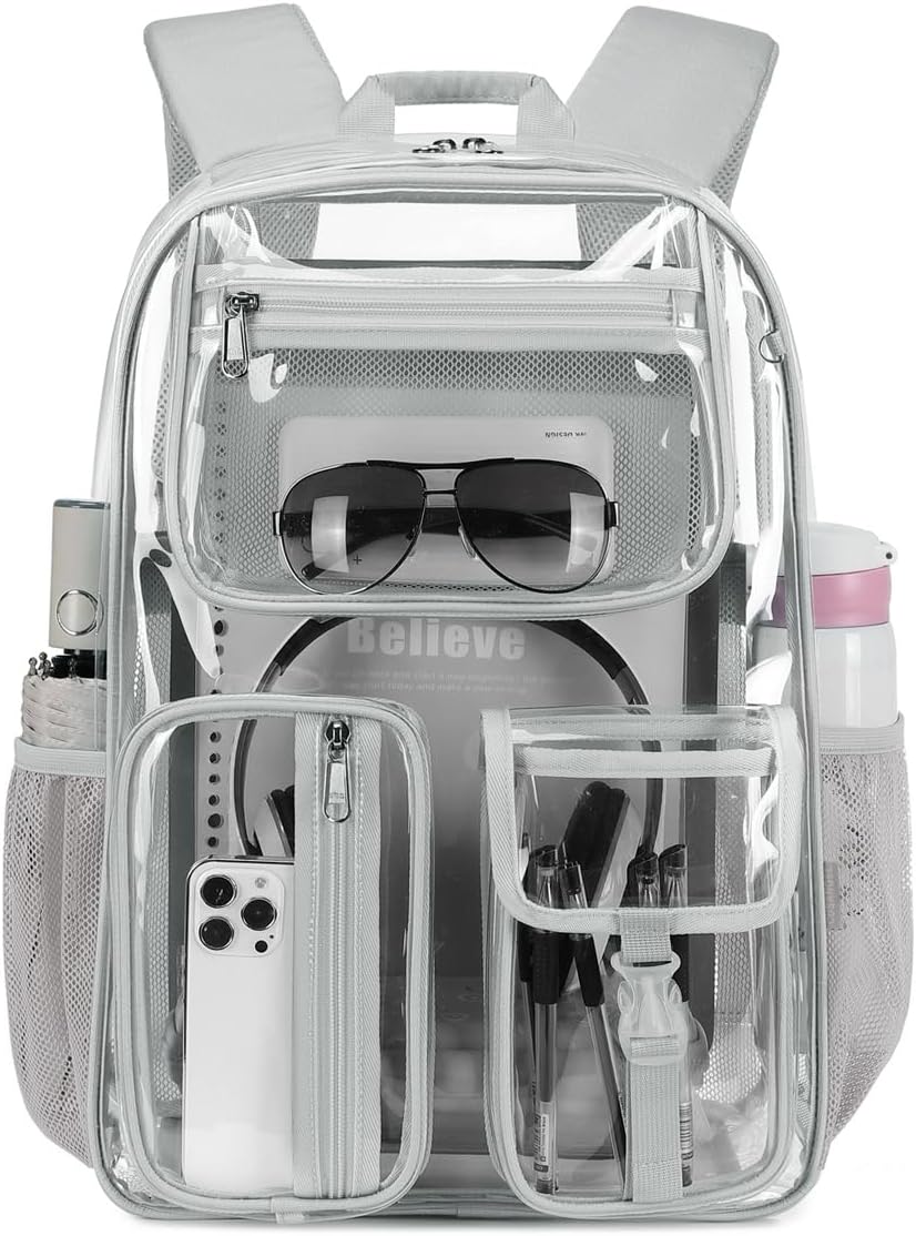 Heavy Duty Clear Backpack for Sports and Travel Events