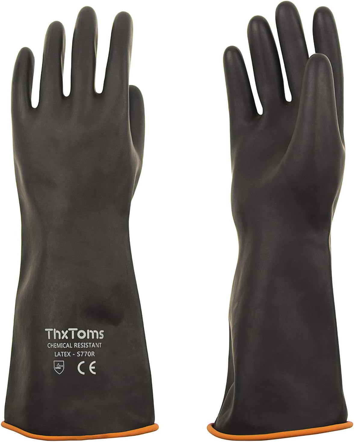 ThxToms Heavy Duty Latex Gloves - Oil & Acid Resistant