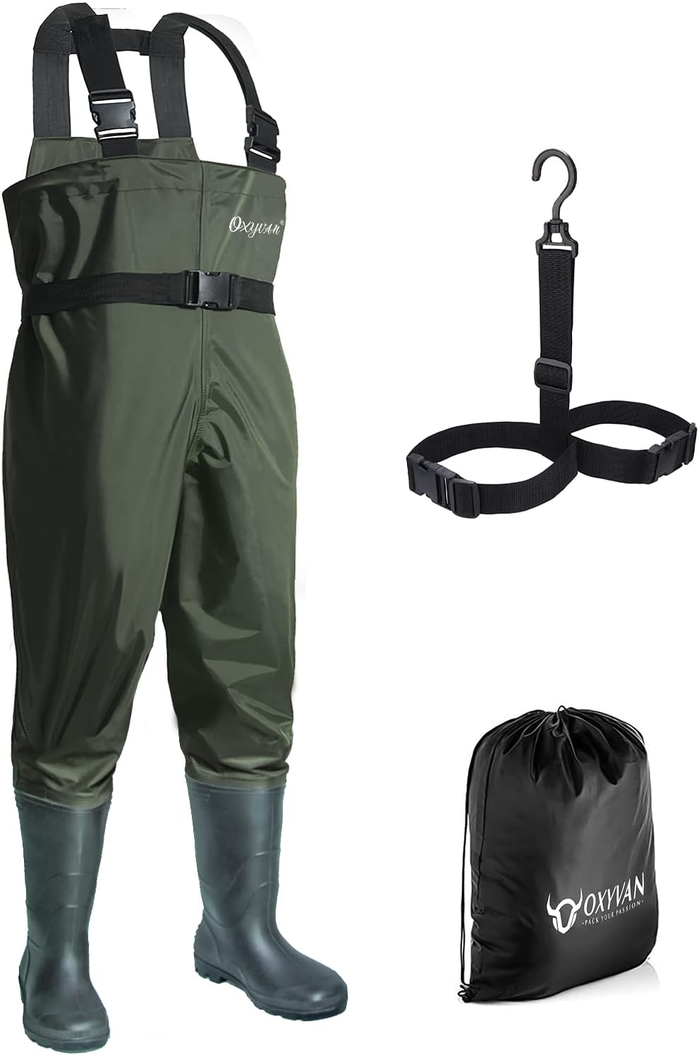OXYVAN Chest Waders with Boots for All-Purpose Fishing & More