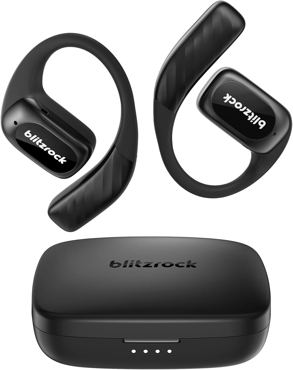 BlitzRock Open-Ear Headphones - 32Hrs Playtime, Crystal Clear Calls!