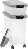 Airtight Dog Food Storage Container Combo - Wheels & Scoop
