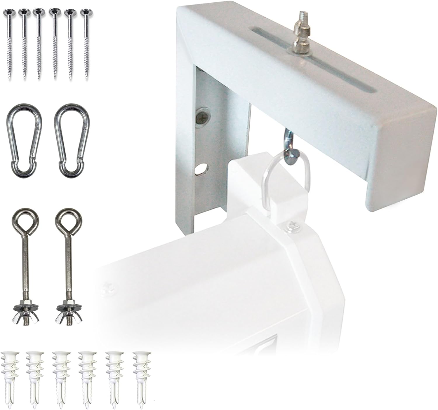 Elite Screens 6 White Projector Screen L-Brackets - Secure Mounting Solution