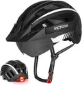VICTGOAL Bike Helmet with LED Light and Magnetic Goggles (Style BG8Z)