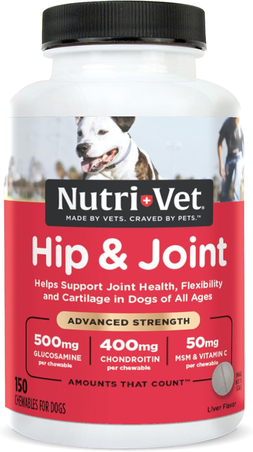 Nutri-Vet Advanced Strength Hip & Joint Chewable Dog Supplements