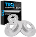 TRQ Rear Brake Rotors Set Solid G-Coated Compatible with 2016-2023