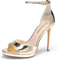 DREAM PAIRS Women's Heels - 4.4in Stiletto Ankle Strap Glam