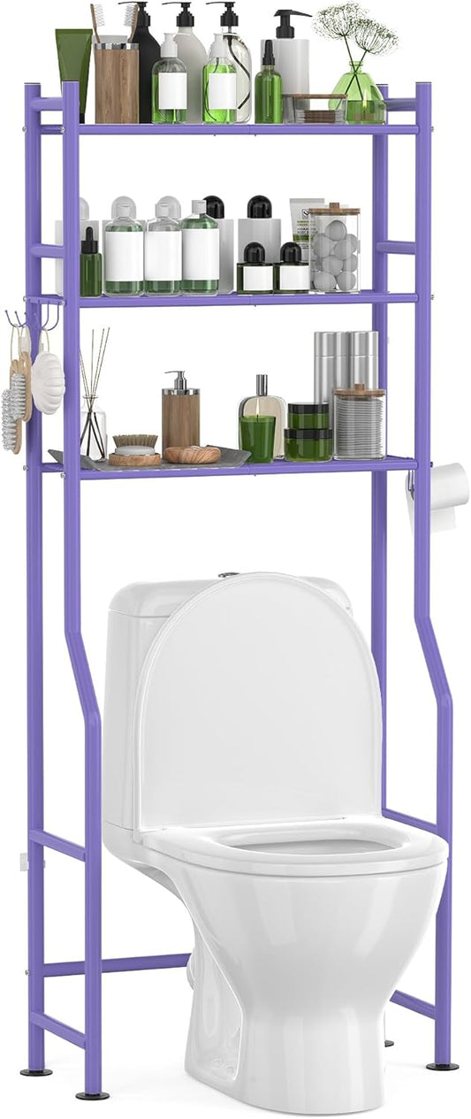 3-Tier Over The Toilet Storage with Paper Holder for Small Spaces