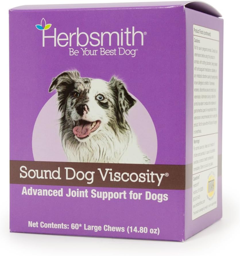 Herbsmith Sound Dog Viscosity Joint Support for Dogs 60ct Chews