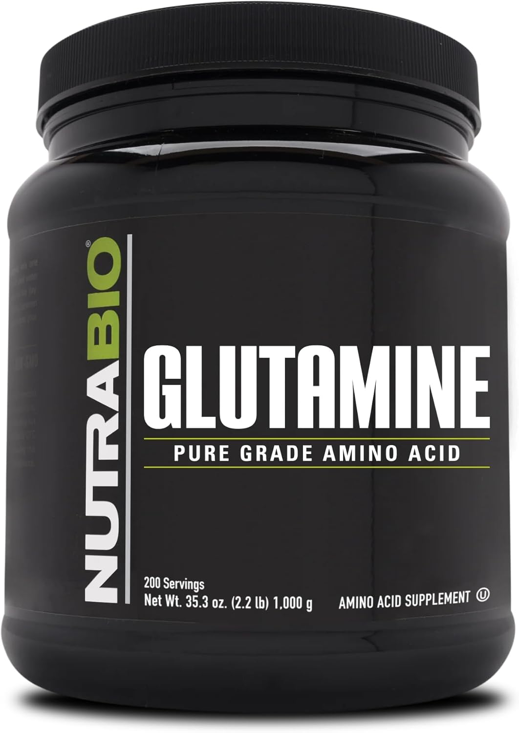 NutraBio Pure L-Glutamine Powder for Muscle Recovery Support