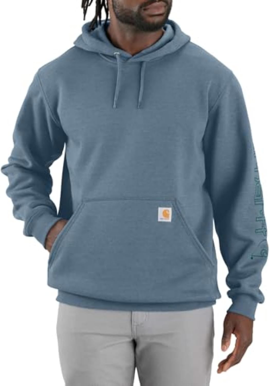 Carhartt Mens Loose Fit Midweight Logo Sleeve Graphic Sweatshirt