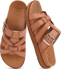 Women's Gladiator Sandals with Arch Support - Cushioned Slip Ons