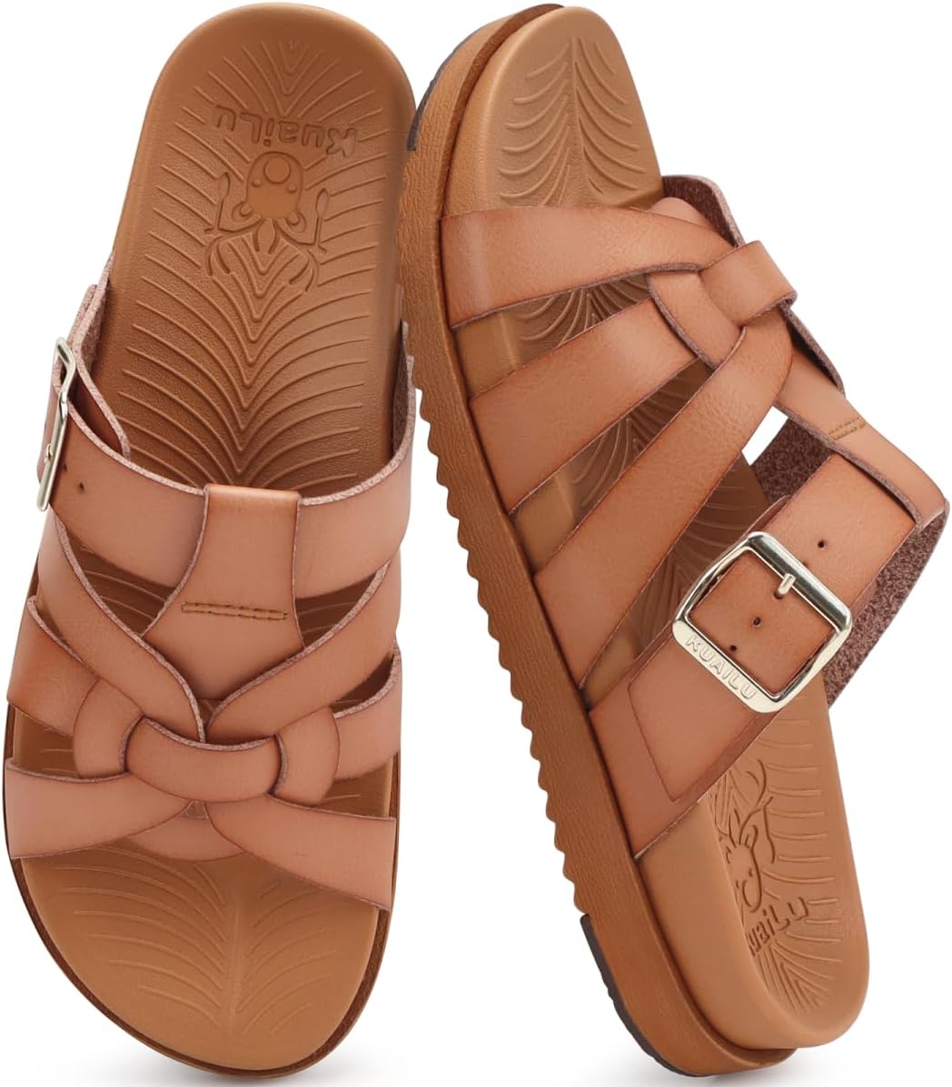 KuaiLu Gladiator Sandals for Women with Comfortable Arch Support