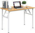 Foldable Home Office Desk 39-3/8 in - Compact No-Assembly Folding