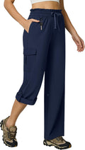 Casei Women's Cargo Capris Quick Dry Convertible Pants - Roll Up