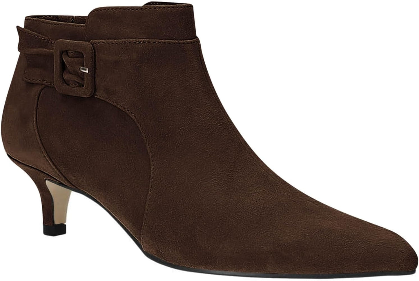 Juliet Holy Womens Pointed Toe Ankle Boots with Kitten Heels