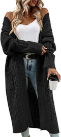 Women's Long Cable Knit Cardigan Sweater by Onedreamer for Style