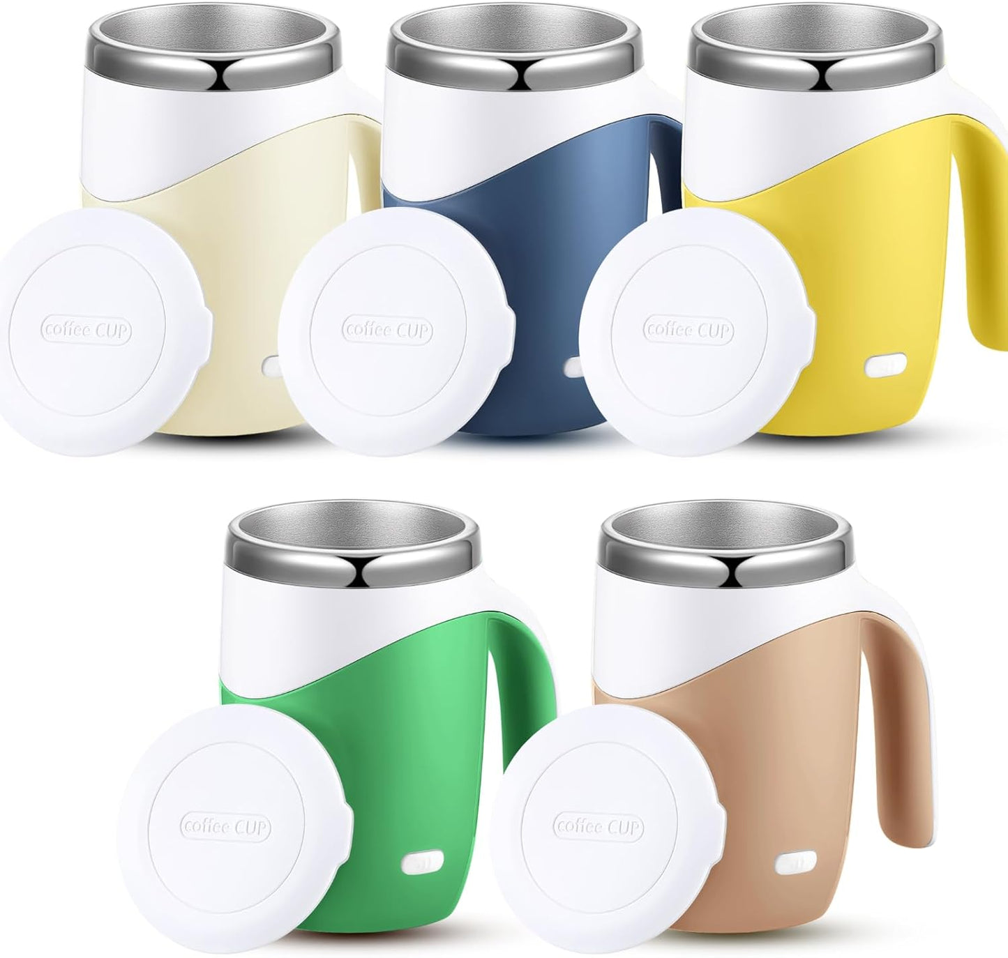 Self Stirring Coffee Mug Set of 5 - Perfect Gift for Coffee Lovers