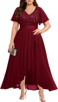 Pinup Fashion Plus Size Formal Dress - Sequin Chiffon Gown