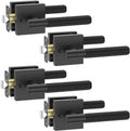 Matte Black Passage Door Handles 4 Pack - Sleek Keyless Levers