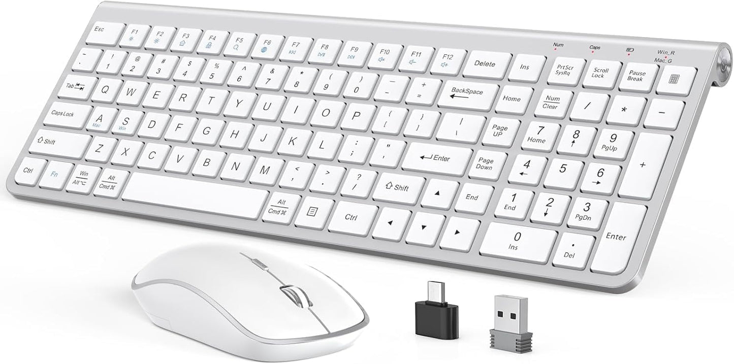 Portable Ergonomic Wireless Keyboard & Mouse Set by JOYACCESS