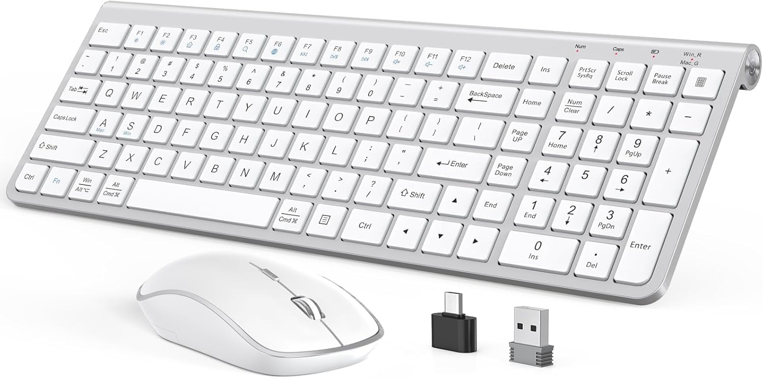 Portable Ergonomic Wireless Keyboard & Mouse Set by JOYACCESS