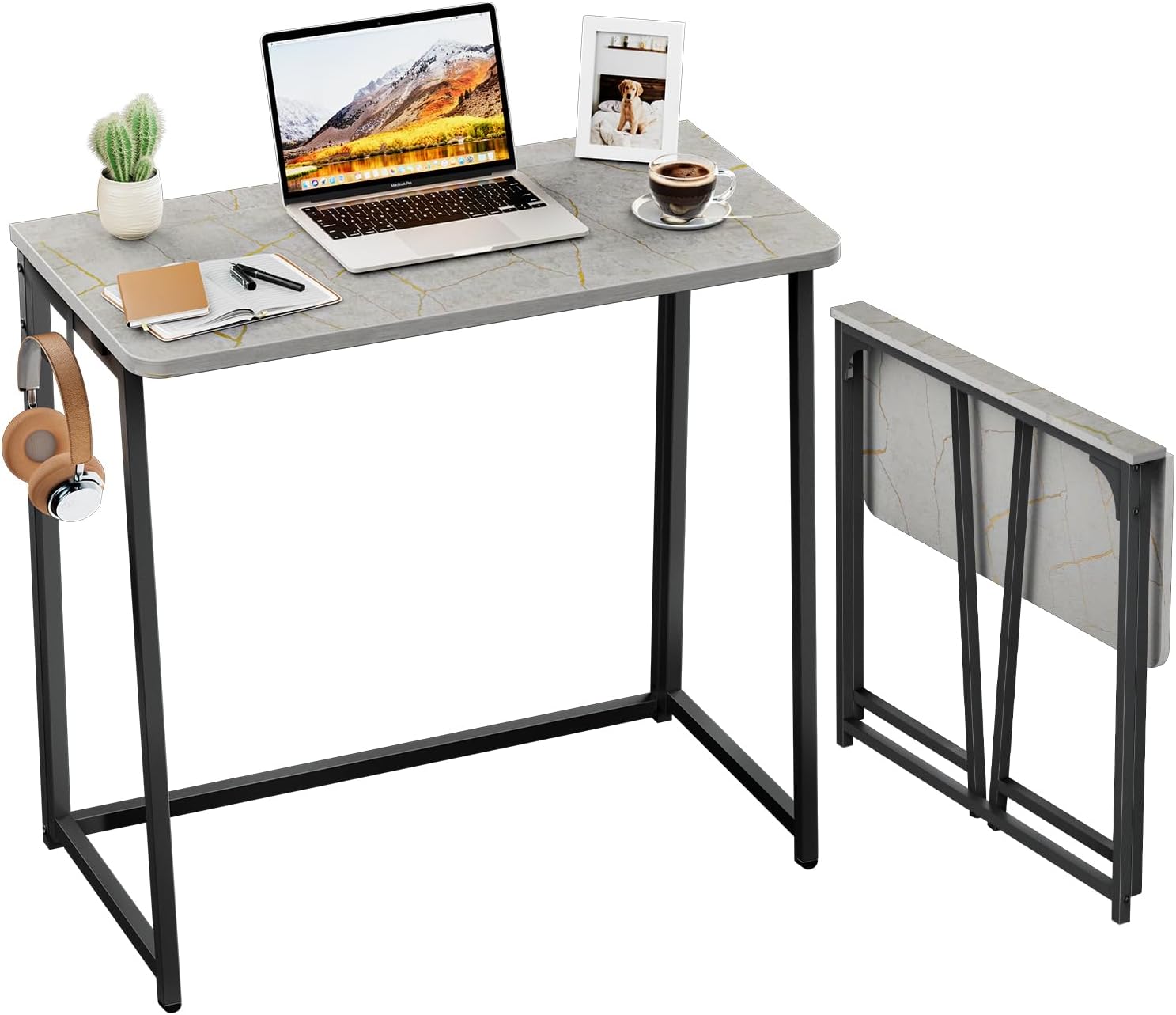 WOHOMO Small Foldable Computer Desk for Home Office Use