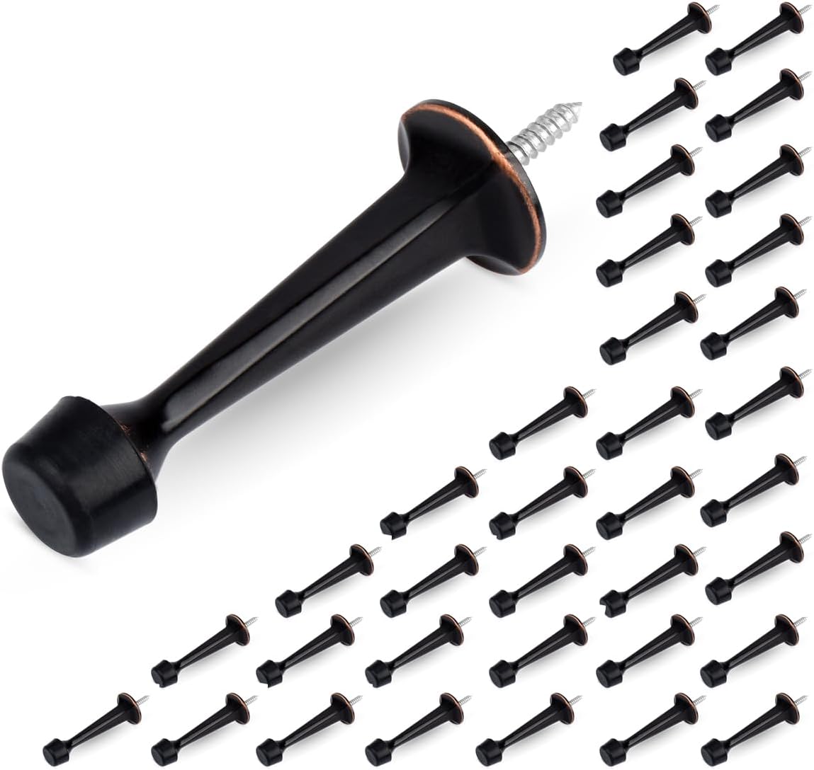 HOMOTEK Heavy Duty Door Stop with Soft Rubber Tip for Protection
