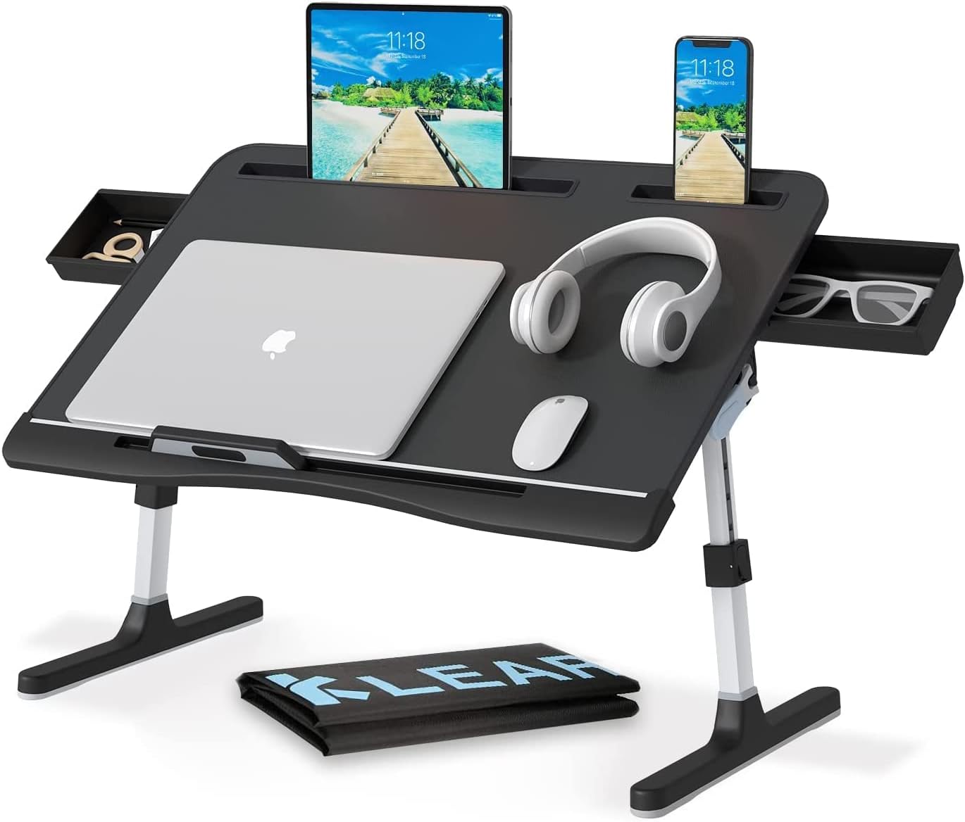 Adjustable Lap Desk with Storage - KLEAR