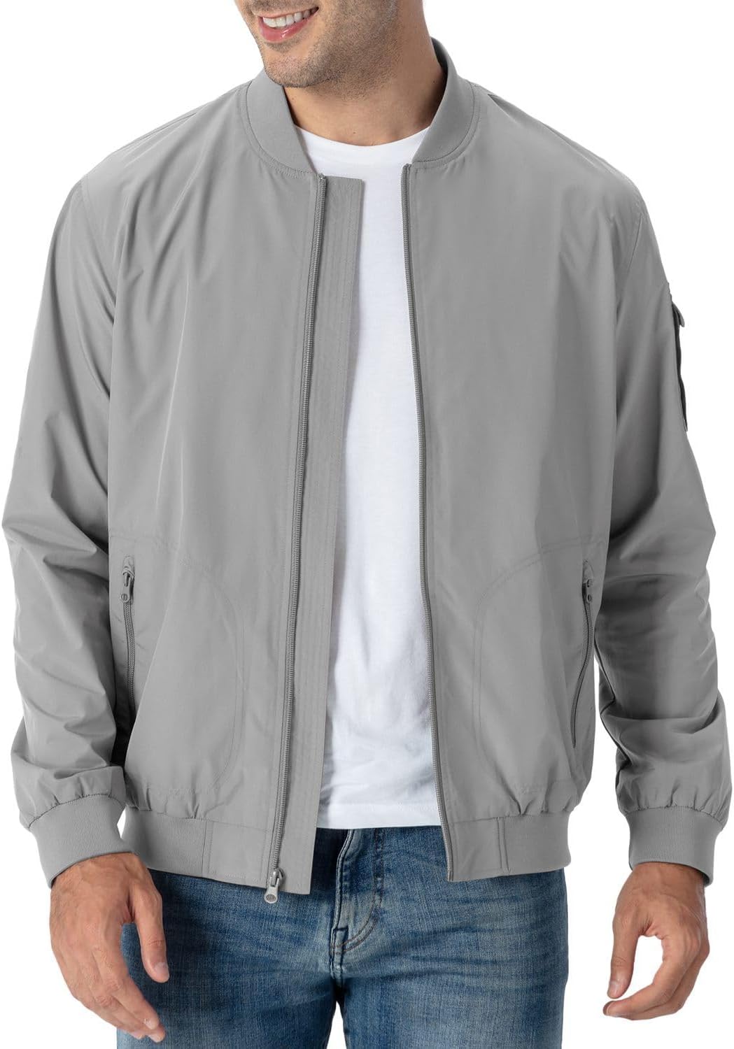 Rdruko Men's Lightweight Bomber Jacket for Casual Fashion