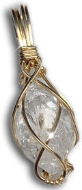 Herkimer Diamond Necklace Pendant - Handcrafted High Vibration Gem