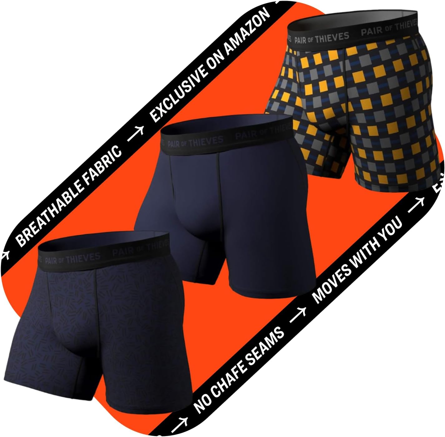 Super Fit Men's Boxer Briefs - Soft, Breathable, Quick-Dry Underwear