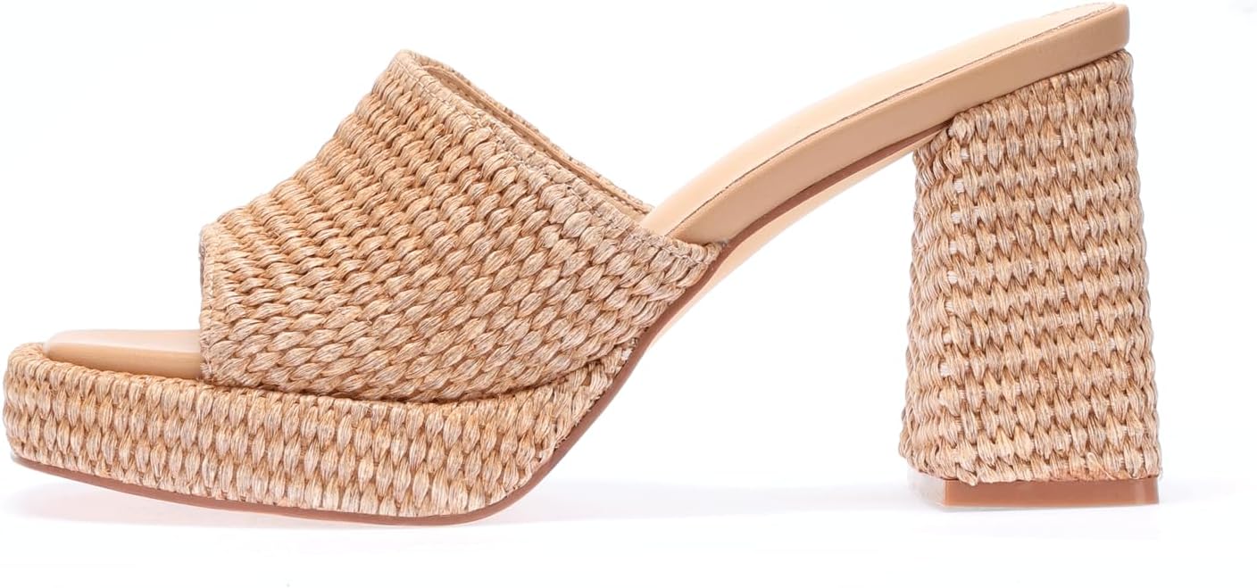 Monrovia Raffia Heeled Sandals for Women: Stylish Summer Footwear