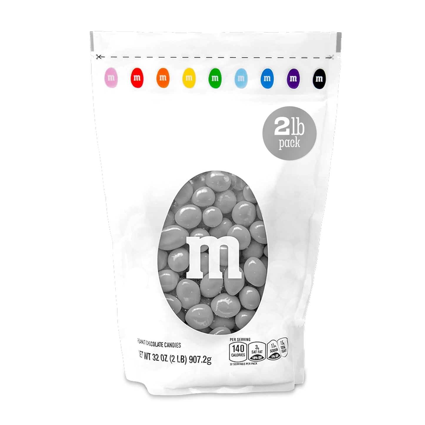 M&M'S Peanut Silver Chocolate Candy for Parties and Buffets