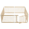 Baby Gate Playpen for Babies and Toddlers - Large Wooden Play Yard
