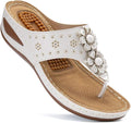 Ecetana Women's Comfortable Flip Flops Summer Casual Wedge Sandals