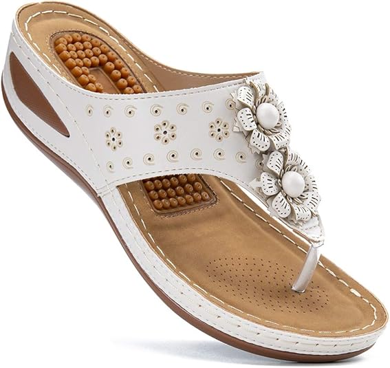 Ecetana Women's Sandals Comfortable Flip Flops for Summer Wear